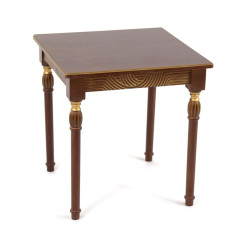 Стол журнальный "Мили" (темный орех/патина золото / 53х53хН55)