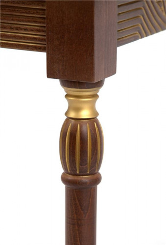 Стол журнальный "Мили" (темный орех/патина золото / 53х53хН55)