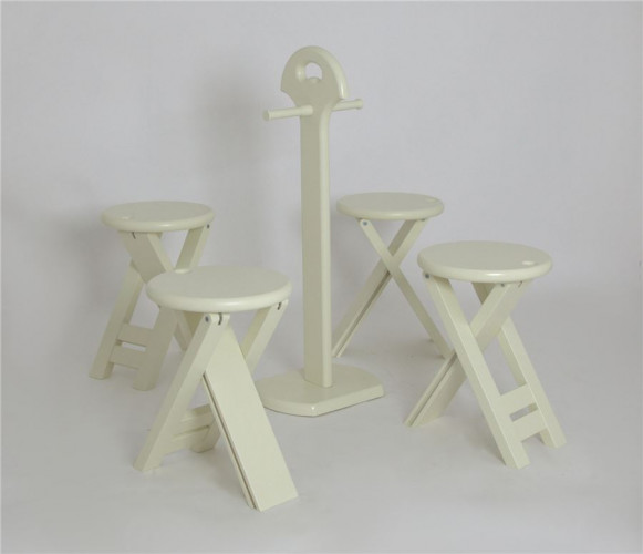 Комплект табуретов "Оливия" (стойка + 4 табурета) эмаль №11