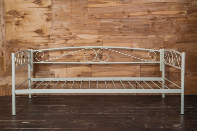 Кушетка Оптима Люкс (90х200/металлическое основание) Бежевый