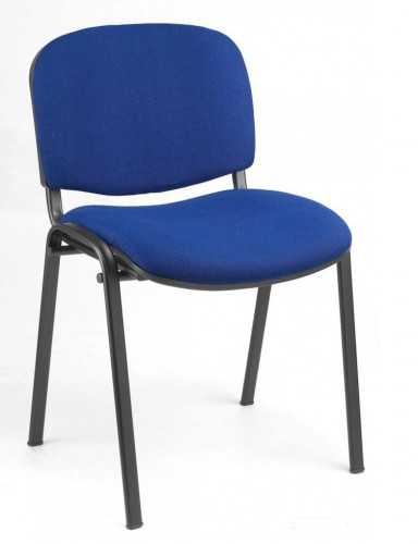 Стул для посетителей ИЗО черный каркас ткань синяя С 14