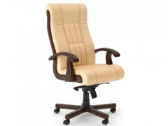 Кресло руководителя Бостон нат кожа крем (СП) МБ т орех экс