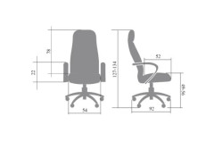 Кресло руководителя Бостон нат кожа крем (СП) МБ т орех экс