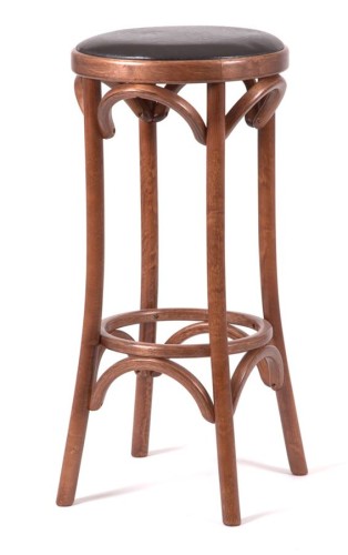 Табурет барный 750 Венский мягкий (средний тон, экокожа коричневая)