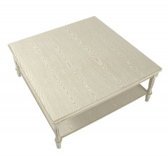 Стол журнальный "Луиджи-16" (слоновая кость 1013/патина золото / 110х110хН45)