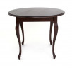 Стол обеденный "1000-D" (круглый/Т-3247/матовый+патина черная) Темный орех RB