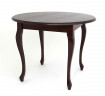 Стол обеденный "1000-D" (круглый/Т-3247/матовый+патина черная) Темный орех RB
