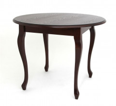 Стол обеденный &quot;1000-D&quot; (круглый/Т-3247/матовый+патина черная) Темный орех RB