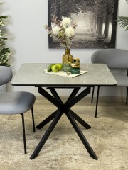 Стол кухонный раздвижной Kenner BK900, черный/керамика NEW armani grey