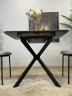 Стол кухонный раздвижной Kenner BK900, черный/керамика NEW armani grey