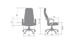 Офисное кресло руководителя Мираж экокожа черный ТГ пласт ИМ