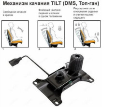 Офисное кресло руководителя Мираж экокожа черный ТГ пласт ИМ