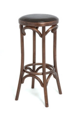 Табурет барный 750 Венский мягкий (темный тон, экокожа коричневая)