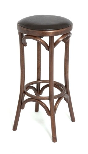 Табурет барный 750 Венский мягкий (темный тон, экокожа коричневая)