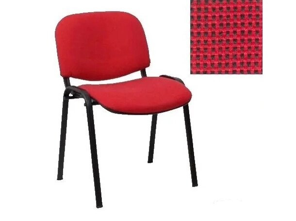 Стул для посетителей ИЗО черный каркас ткань красный C16