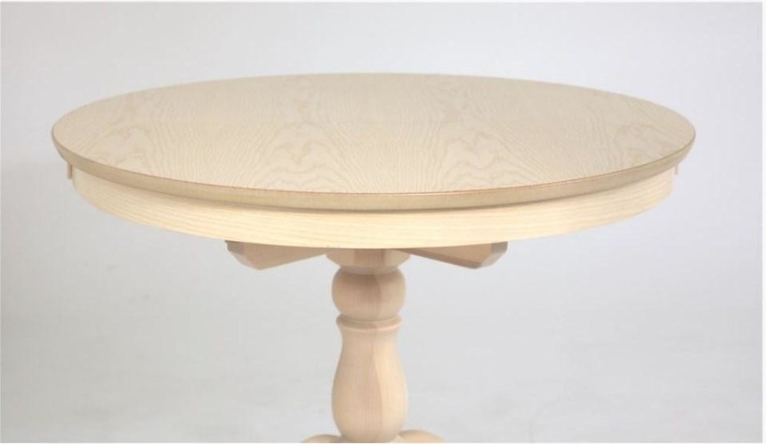 Стол Круглый d90(беленый дуб/массив березы, МДФ, ШПОН) RB