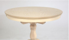 Стол Круглый d90(беленый дуб/массив березы, МДФ, ШПОН) RB