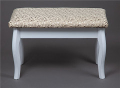 Банкетка из массива березы (ткань Лея/каркас Белый)