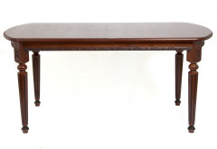 Стол овальный "Милорд-170" (90х170х220 / темный орех/патина темная)