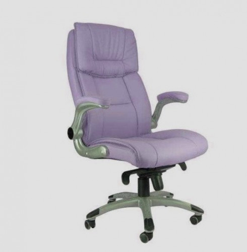 Кресло руководителя Орлеан экокожа серая МБ пластик ИМ