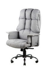 Кресло руководителя Монблан рогожка серый МТГ хром ИМ