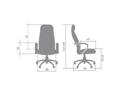 Кресло руководителя Орлеан экокожа черный МБ пластик ИМ