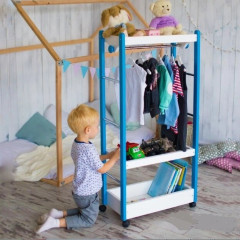 Детская напольная вешалка Малыш (голубая)