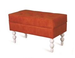 Банкетка Виктория (эмаль белая / G08 - морковный)