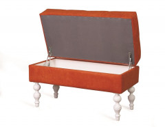 Банкетка Виктория (эмаль белая / G08 - морковный)