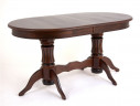 Стол овальный "Милорд-150" (90х150х200 / темный орех/патина темная)