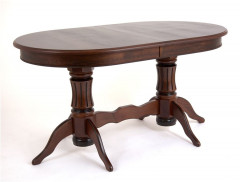 Стол овальный "Милорд-150" (90х150х200 / темный орех/патина темная)