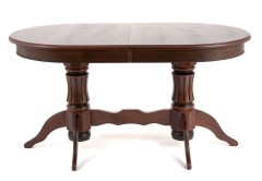 Стол овальный "Милорд-150" (90х150х200 / темный орех/патина темная)