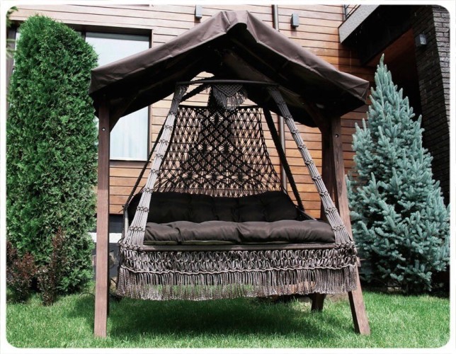 Подвесные качели SEARA в с подушками и каркасом КАРАВЕЛЛА BF