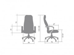 Кресло руководителя Орлеан экокожа крем МБ пластик ИМ
