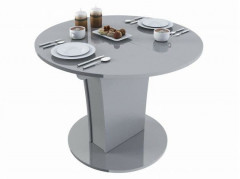 Стол раскладной "TURIN"круглый (Серый/Глянец)