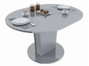 Стол раскладной "TURIN"круглый (Серый/Глянец)