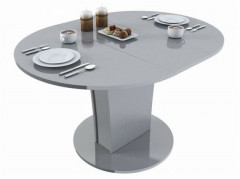 Стол раскладной "TURIN"круглый (Серый/Глянец)
