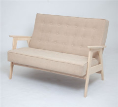 Диван двухместный РЕТРО (беленый дуб / RS3 - бежевый)