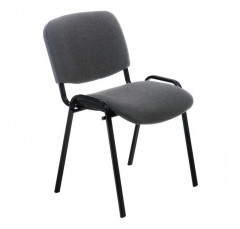 Стул для посетителей ИЗО черный каркас ткань серая C73