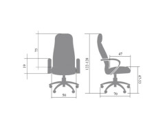 Кресло руководителя Орлеан экокожа серая МБ дерево ИМ
