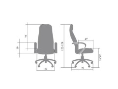 Кресло руководителя Орлеан экокожа крем МБ пластик ИМ