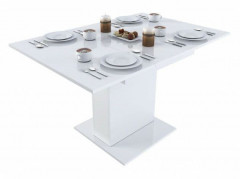 Стол раскладной "TURIN" квадратный (Белый/Глянец)