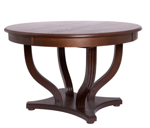 Стол круглый "Милорд-120" (Милорд-120 стол круглый (120х170/ темный орех/патина темная)