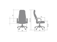 Кресло руководителя Стиль экокожа черная/хром, МТГ подл New ИМ