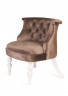 Кресло Бархат (эмаль белая / 15 - коричневый)