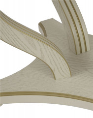 Стол круглый "Милорд-120" (Милорд-120 стол круглый (120х170/ слоновая кость 1013/патина золото)