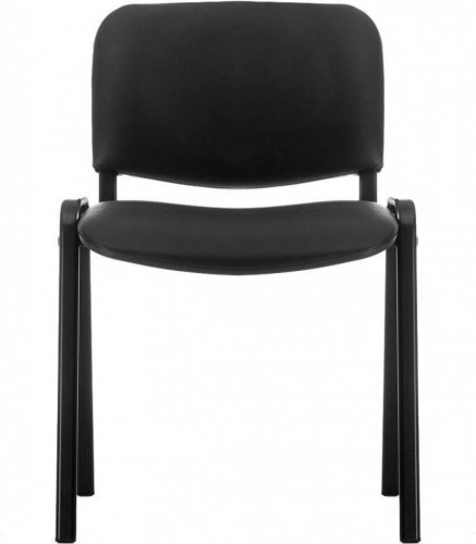 Стул для посетителей ИЗО черный каркас кожзам V14 черный