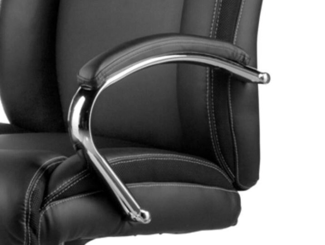 Подлокотник хром металл с мягкой накладкой