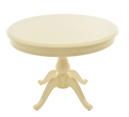 Стол "Фабрицио-1" раздвижной (D 1000 / Цвет дерева:Тон 10 Слоновая кость RAL 1015)