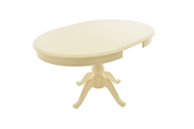 Стол "Фабрицио-1" раздвижной (D 1000 / Цвет дерева:Тон 10 Слоновая кость RAL 1015)